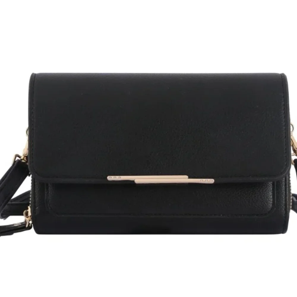 Donna & Becky Leilani Double Zipper Crossbody Purse